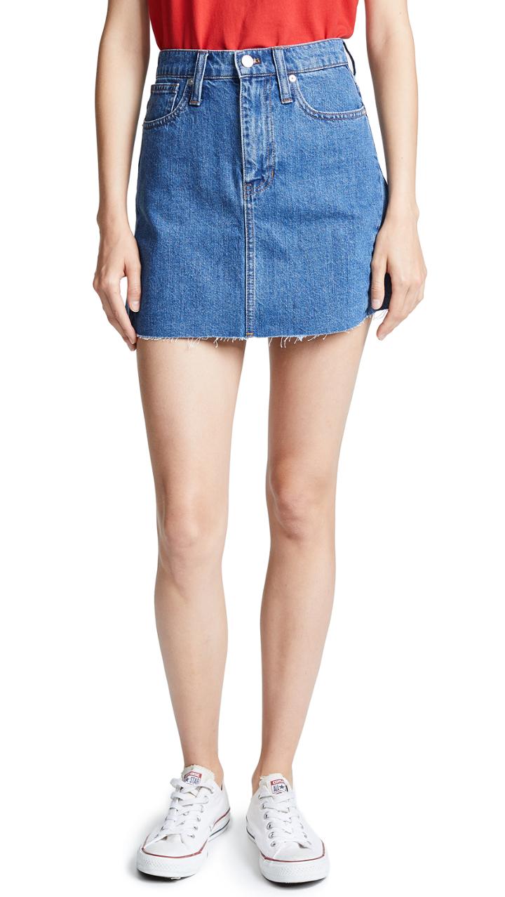 Madewell Reconstructed Jean Miniskirt