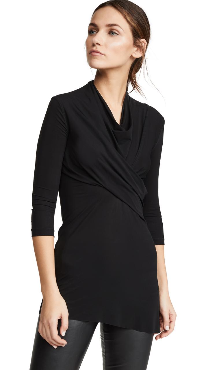 Rick Owens Lilies 3 4 Sleeve Drape Top