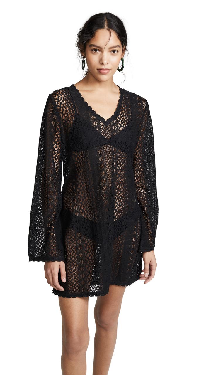 Kos Resort Long Sleeve Lace Cover Up