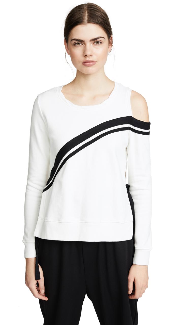Pam Gela Cold Shoulder Sweatshirt