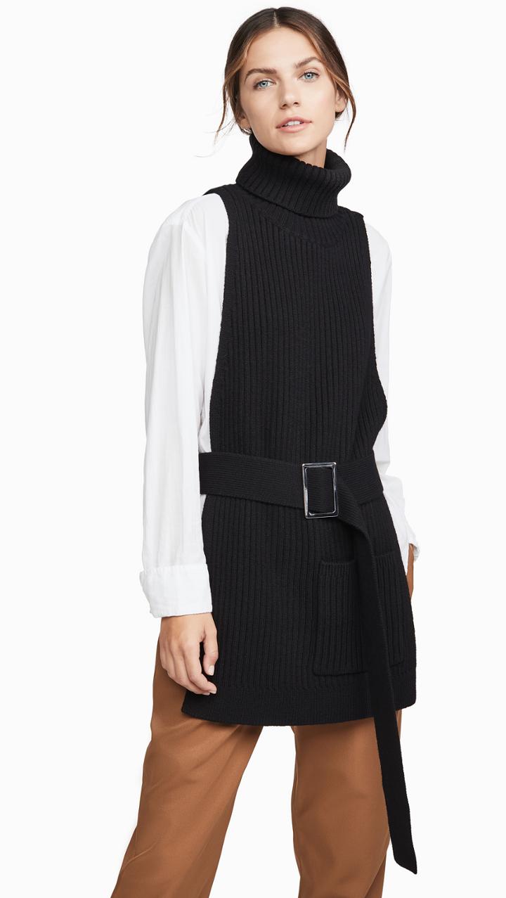 Tibi Apron Turtleneck Dicky Sweater
