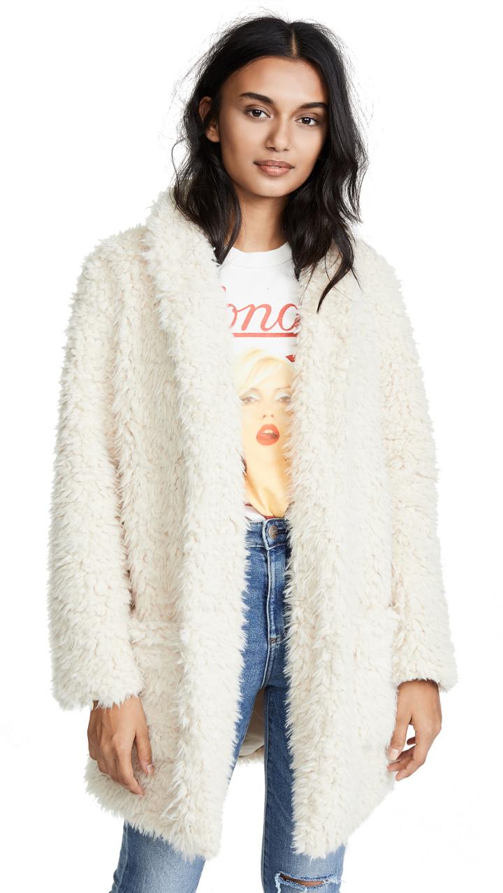 Bb Dakota Faux Fur Mix A Lot Teddy Coat