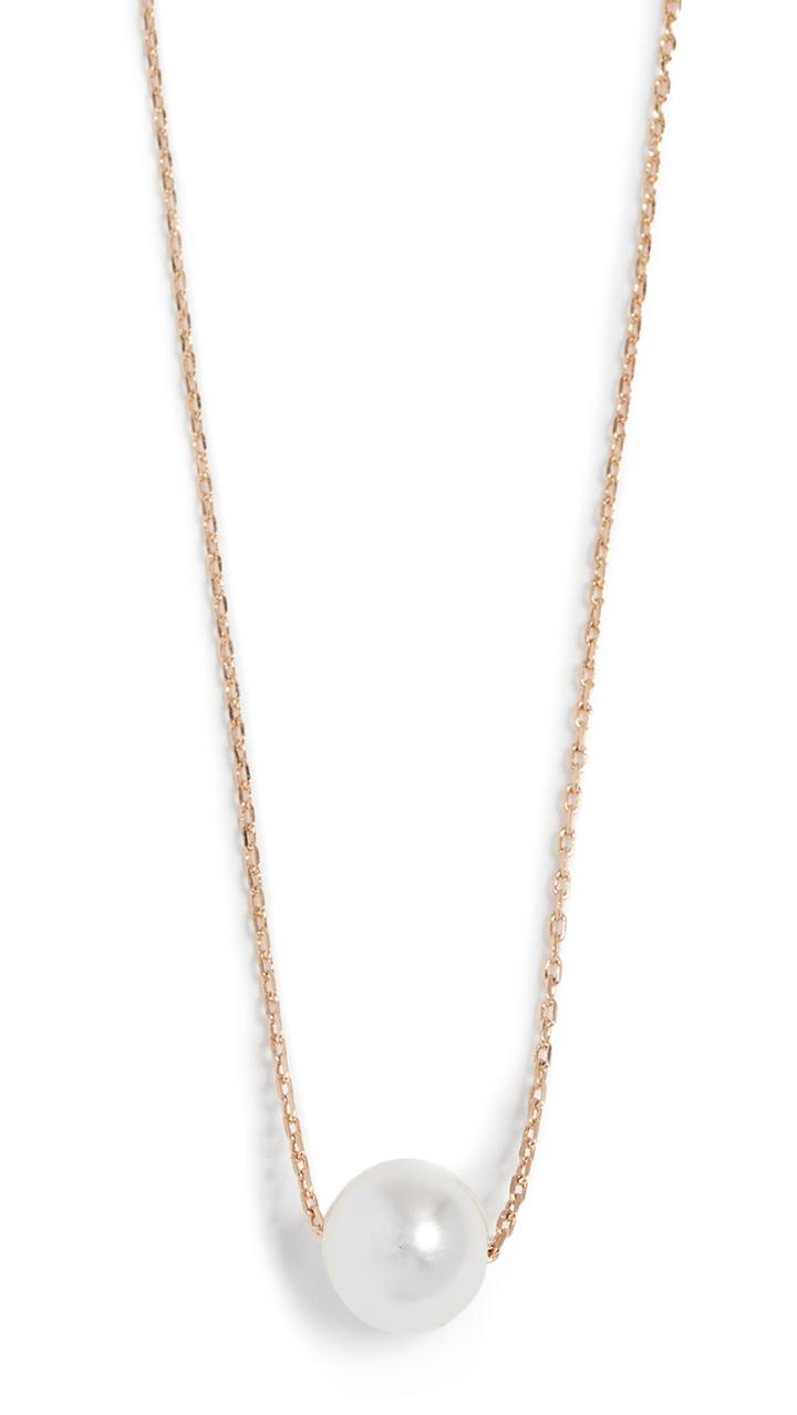 Theia Jewelry Petite Swarovski Imitation Pearl Necklace