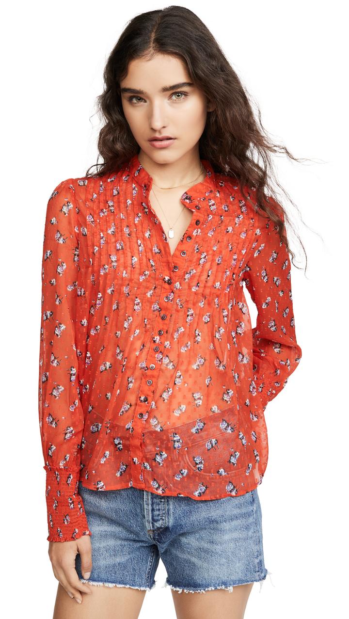 Free People Flowers In December Top