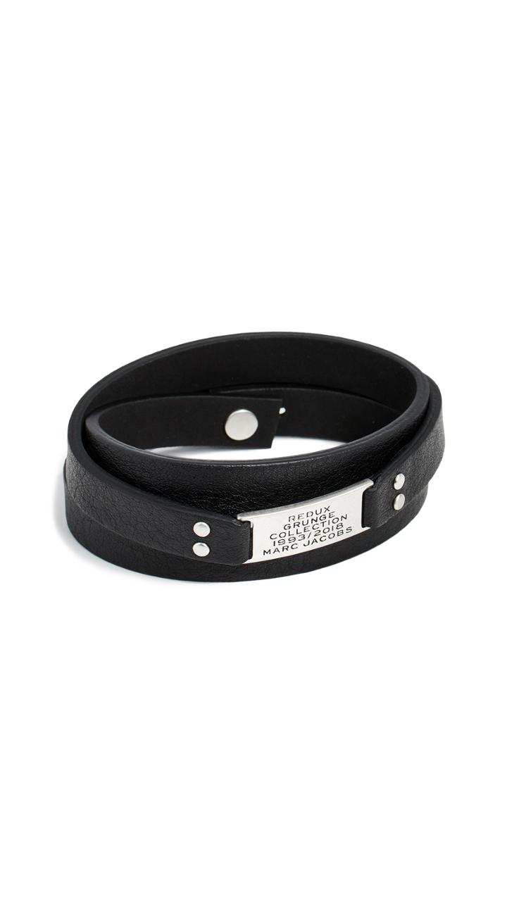 Marc Jacobs Wide Leather Wrap Bracelet