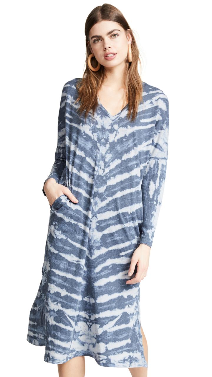 Raquel Allegra Long Sleeve V Neck Caftan