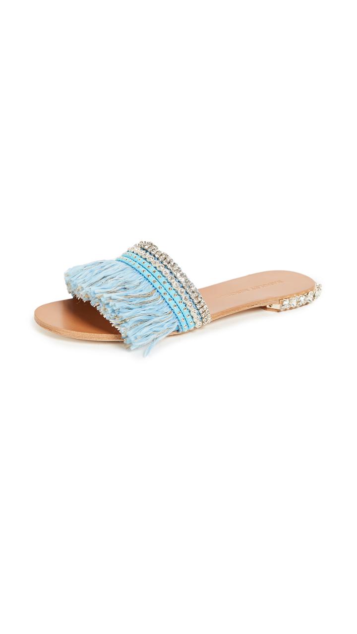 Badgley Mischka Sharlene Fringe Slides