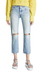 Moussy Vintage Mv Leola Cropped Straight Jeans