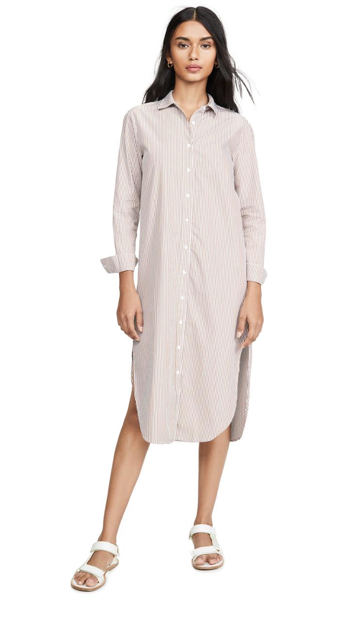 Stateside Poplin Stripe Shirting Dress