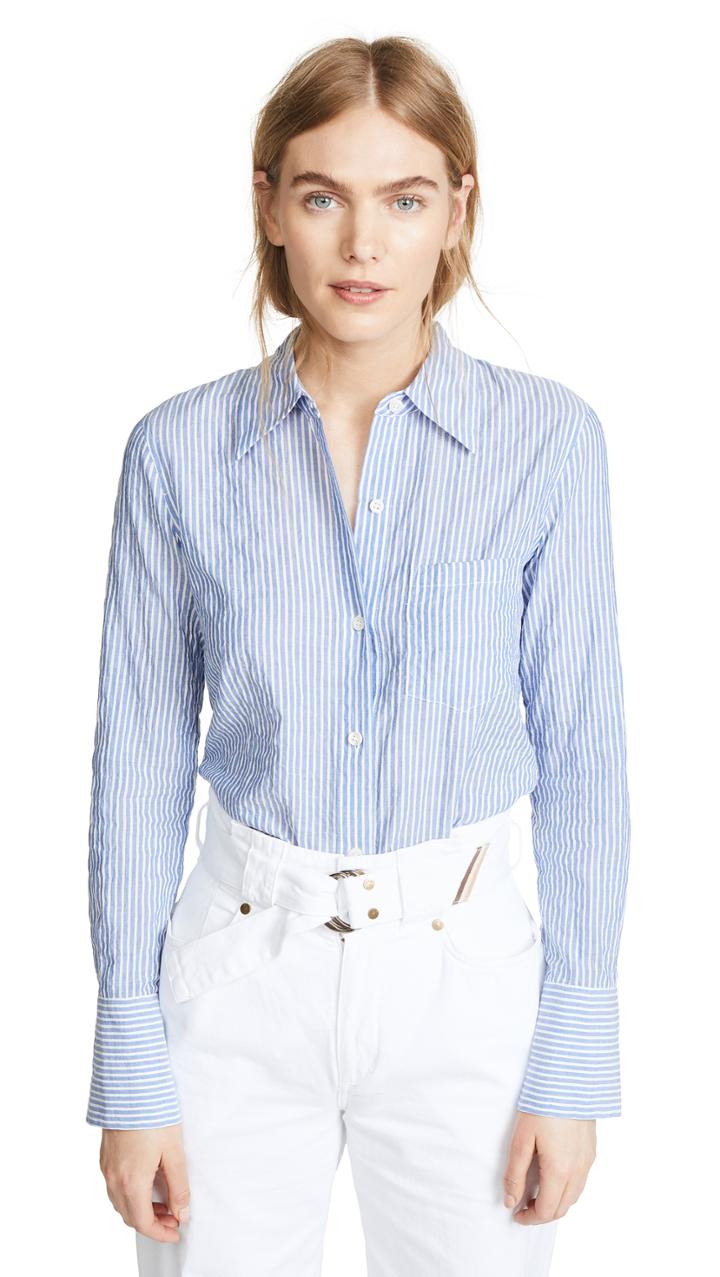 Theory Slim Collar Button Down Shirt