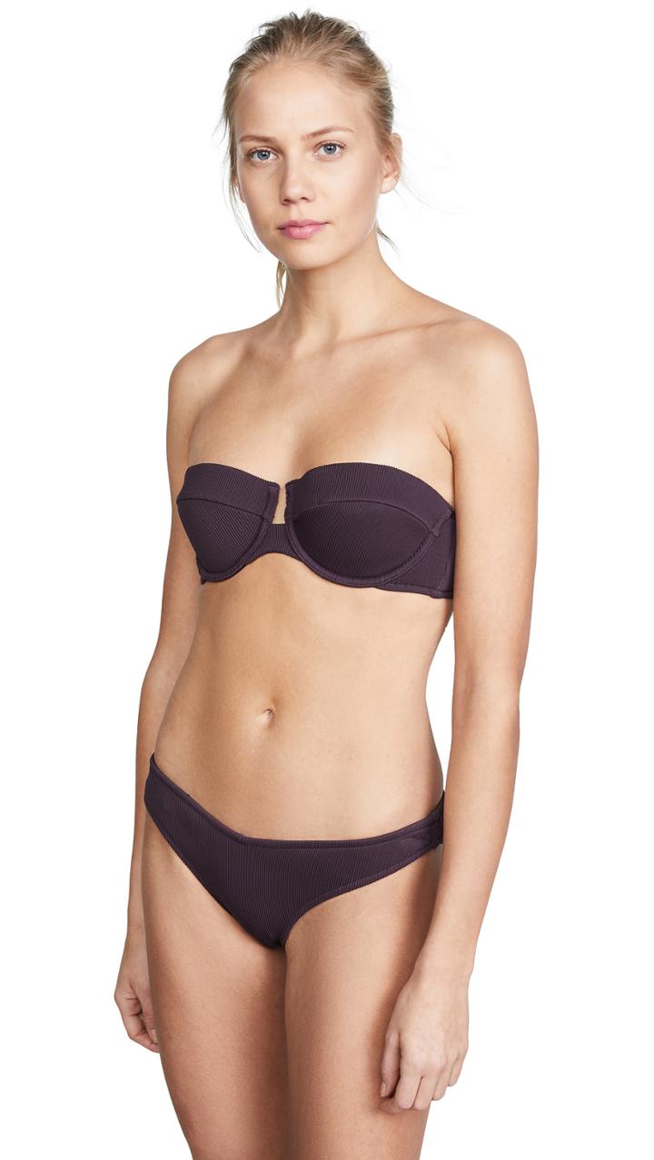 Zimmermann Separates Ribbed Underwire Bikini Top