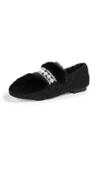Suecomma Bonnie Embellished Faux Fur Loafers