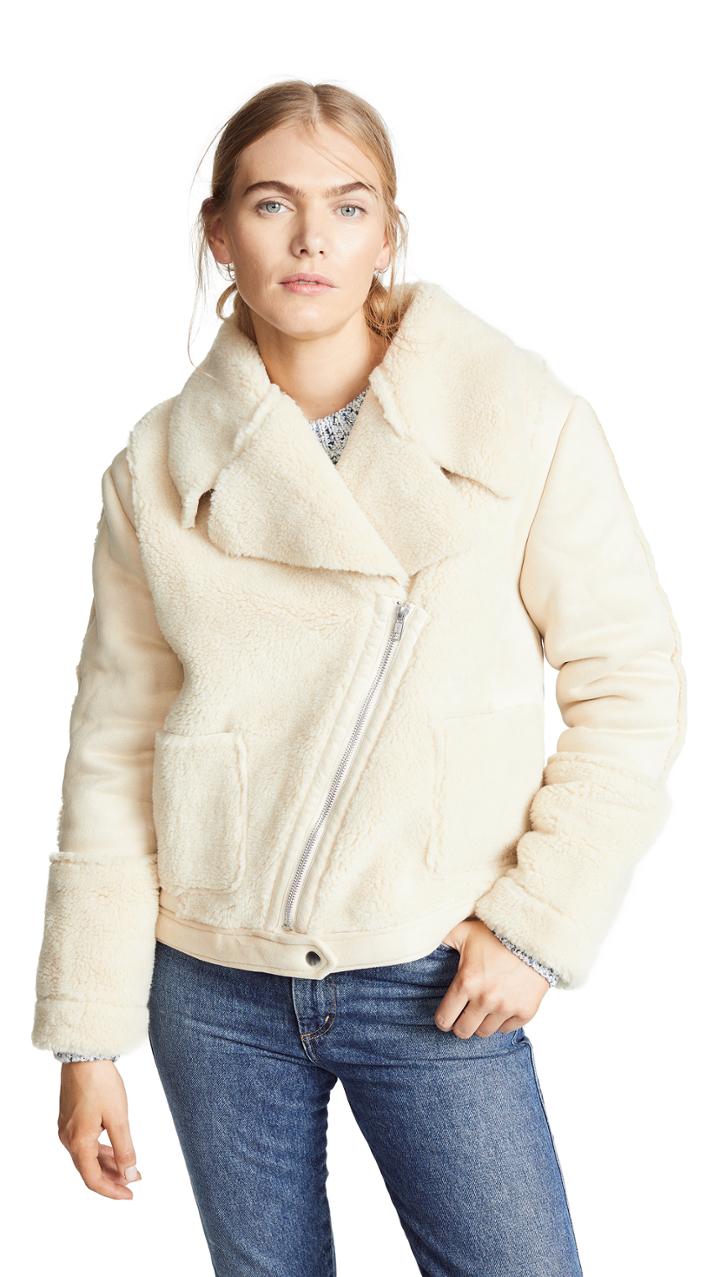 Minkpink Let S Go Sherpa Jacket