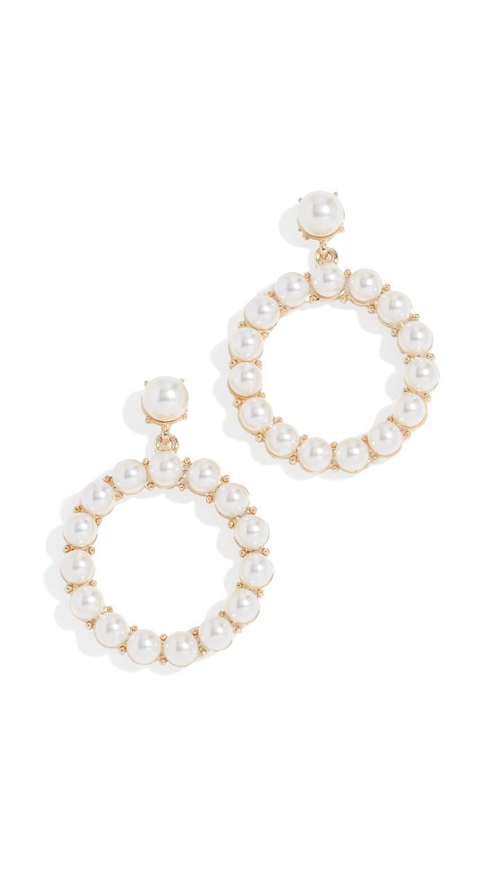 Stella Ruby Glass Pearl Hoops