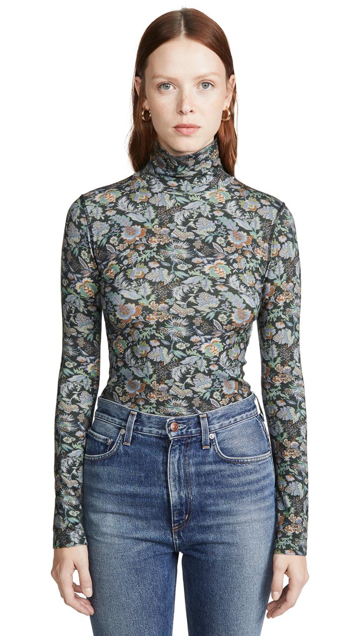 See By Chloe Floral Turtleneck Top