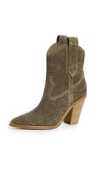 Sigerson Morrison Suede Karka Perforated Booties