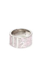 What Goes Around Comes Around Dior Pink Silver Logo Ring