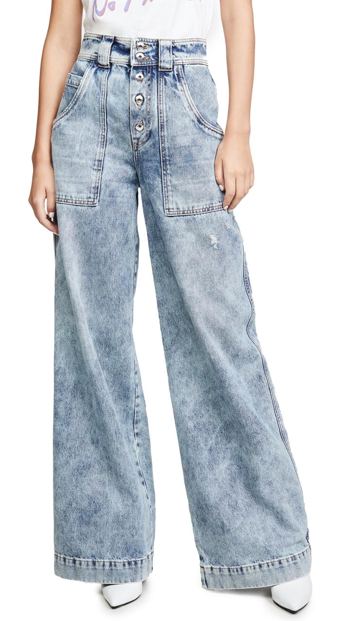Jonathan Simkhai Classic Denim Carpenter Leg Pants