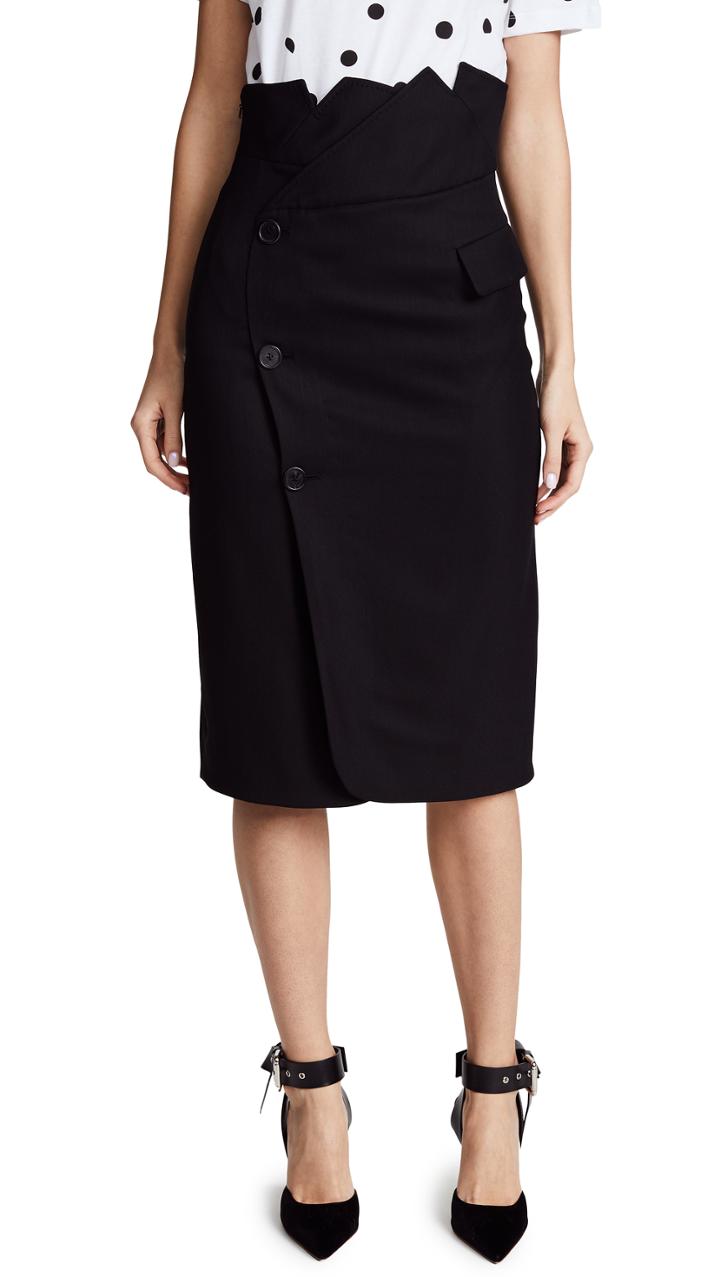 Monse Collar Waist Pencil Skirt