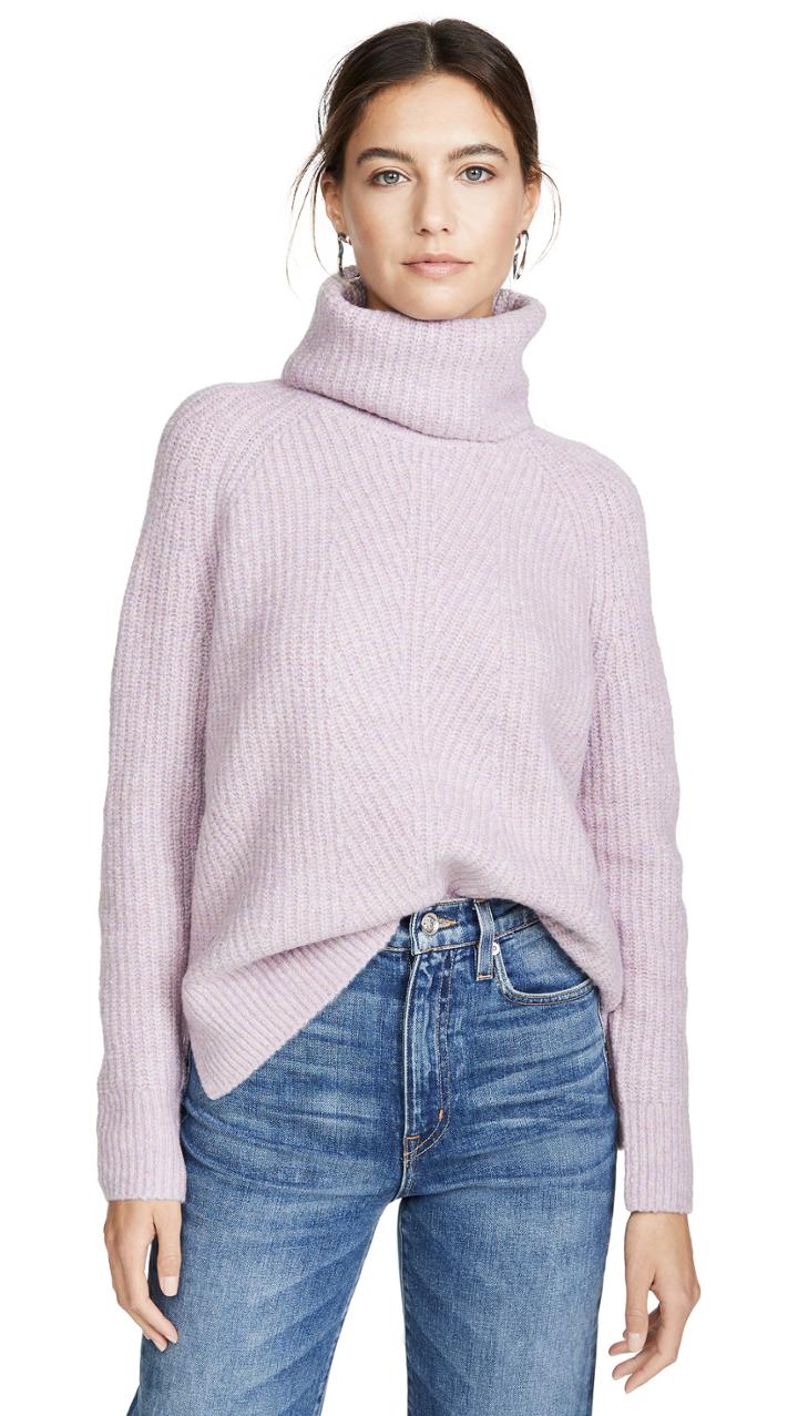 Madewell Solid Dakota Rib Play Belmont Sweater