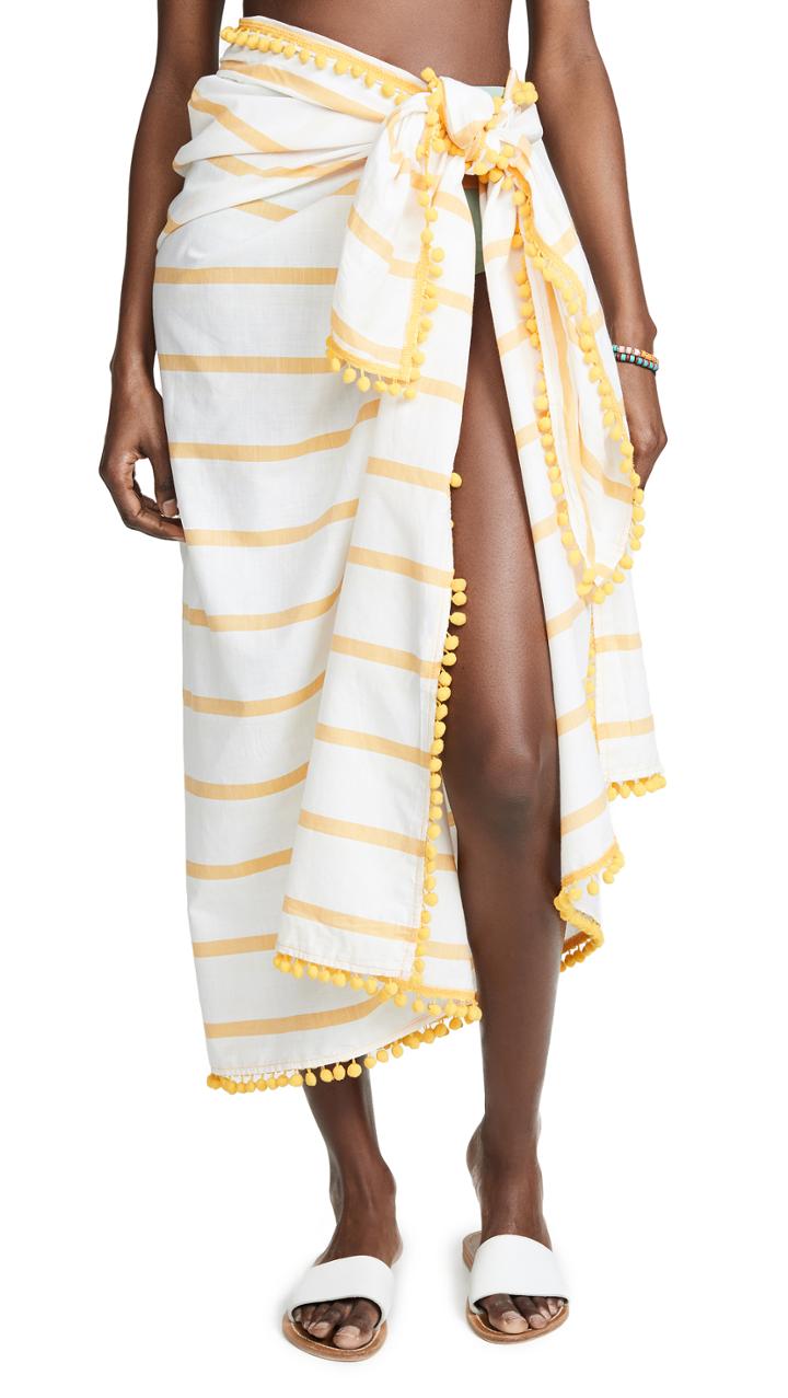 Red Carter Yard Dye Sarong