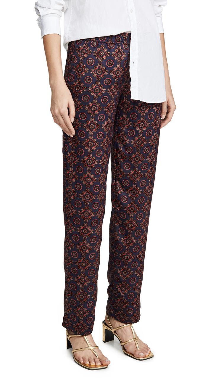 Club Monaco Printed Twill Pull On Pants
