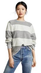 The Great The Reverse Stripe Slouch Sweatshirt