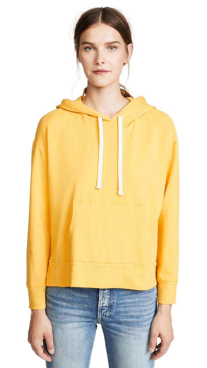 Monrow Pullover Hoodie With Side Slits