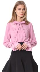 Zac Posen Crepe Blouse