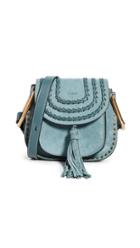 What Goes Around Comes Around Chloe Blue Suede Mini Hudson Bag