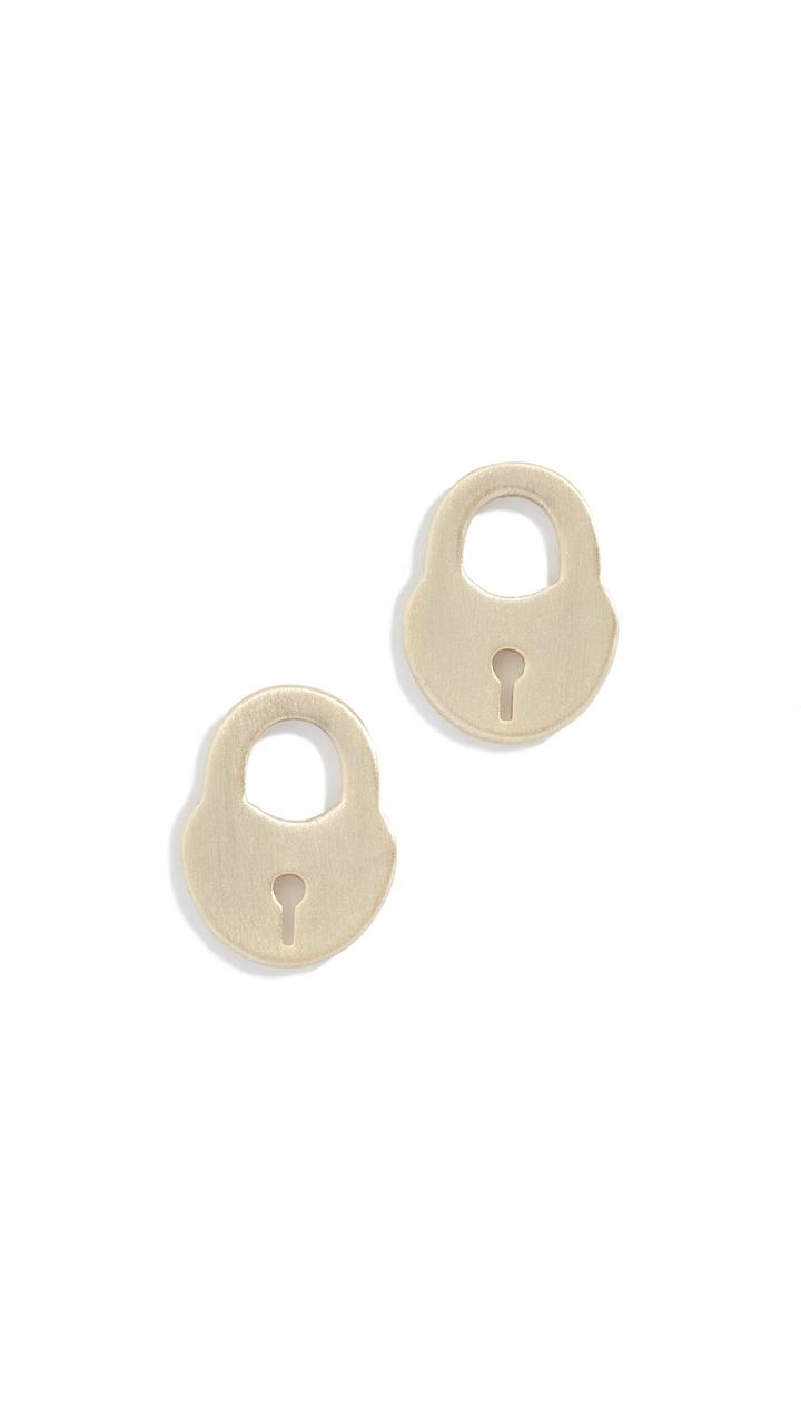 Tory Burch Surreal Lock Stud Earrings