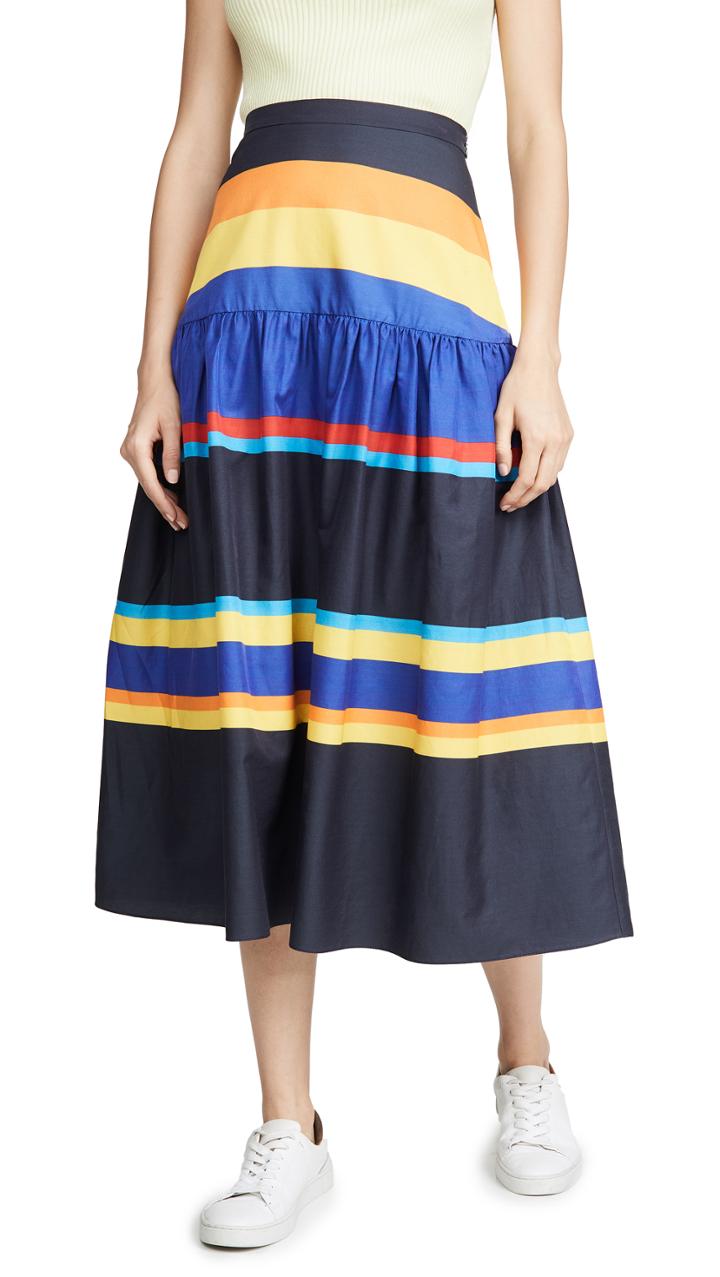 Chinti And Parker Striped Skirt
