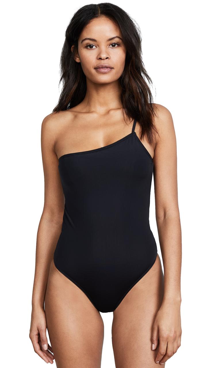Suboo Matte Black Asymmetric One Piece
