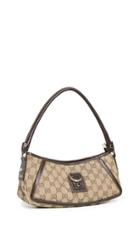 What Goes Around Comes Around Gucci Brown Canvas D Ring Shoulder Bag