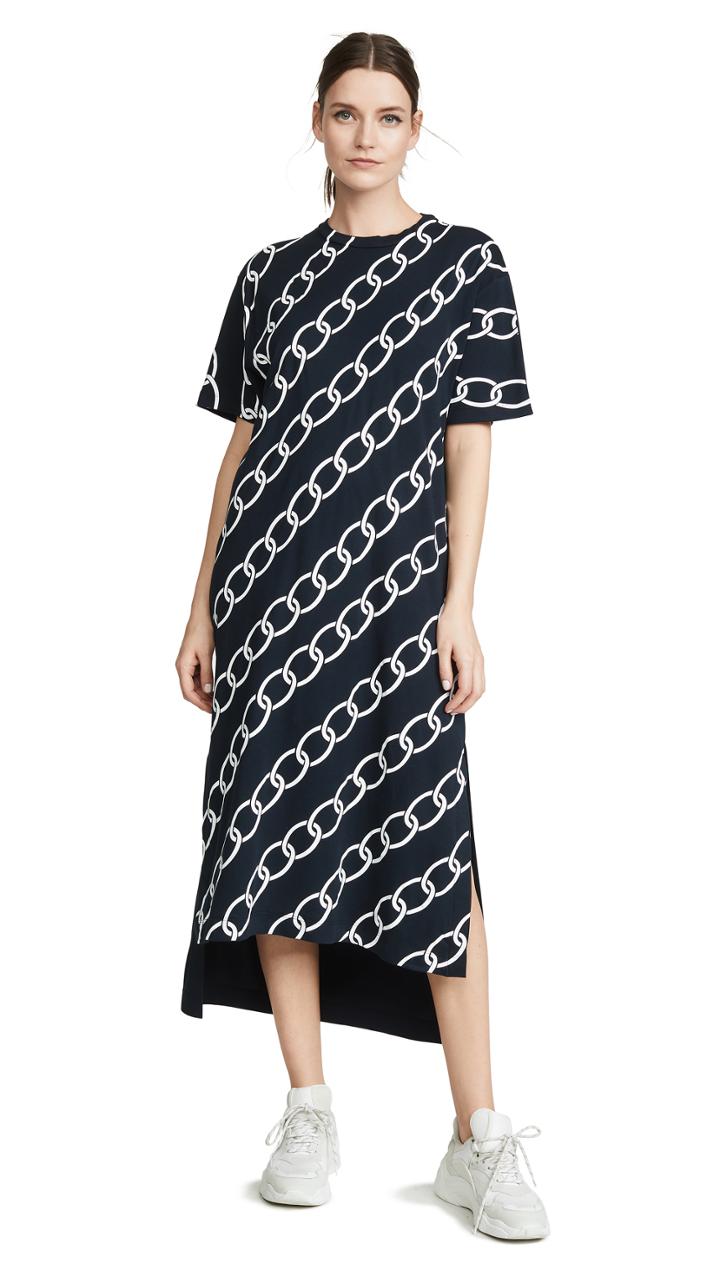 Monse Chain Print T Shirt Dress