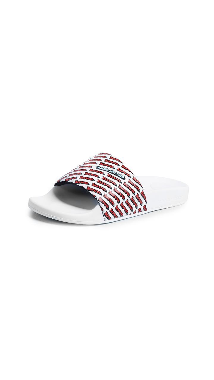 Marc Jacobs Love Aqua Slides