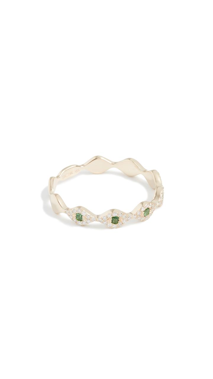 Ef Collection 14k Diamond Multi Evil Eye Stack Ring