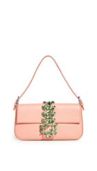 What Goes Around Comes Around Fendi Pink Leather Embellished Baguette Bag