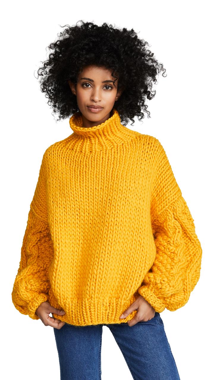 I Love Mr Mittens Diamond Sleeve High Neck Sweater