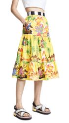 Stella Jean Tropical Tiered Skirt
