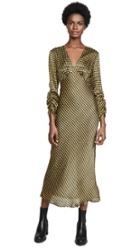 The Fifth Label Goldie Check Long Sleeve Midi Dress
