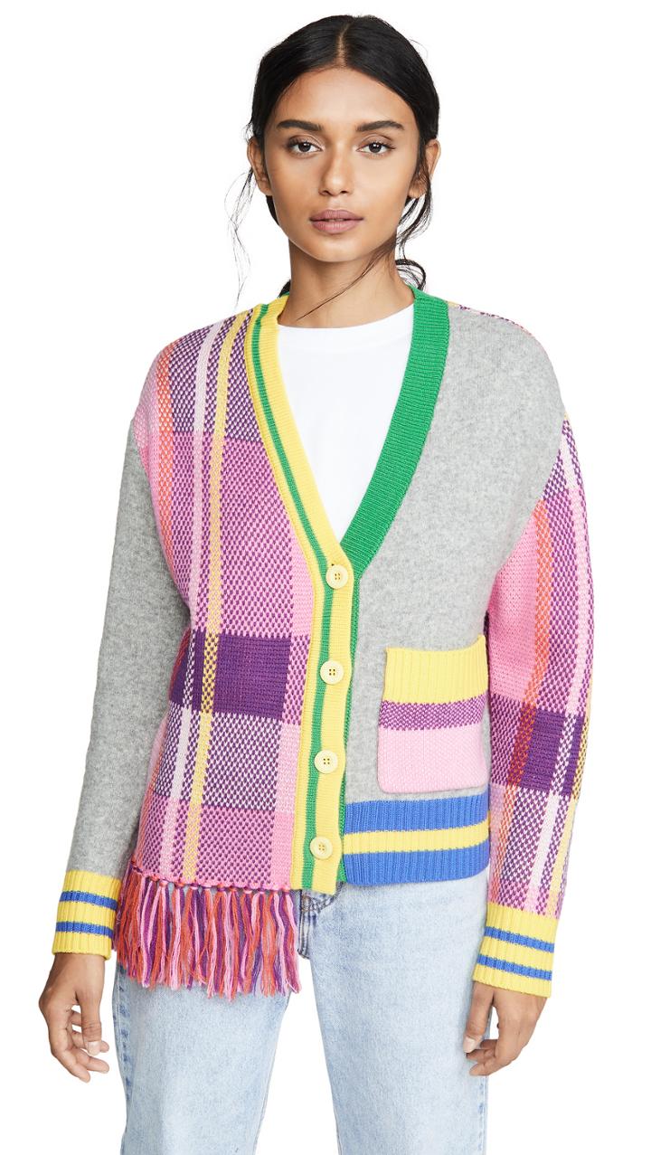 Mira Mikati Plaid Combo Cardigan