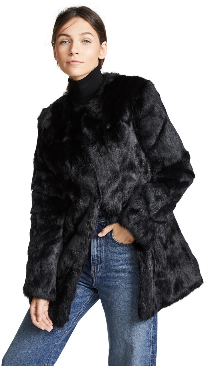 H Brand Alyssa Rabbit Fur Coat