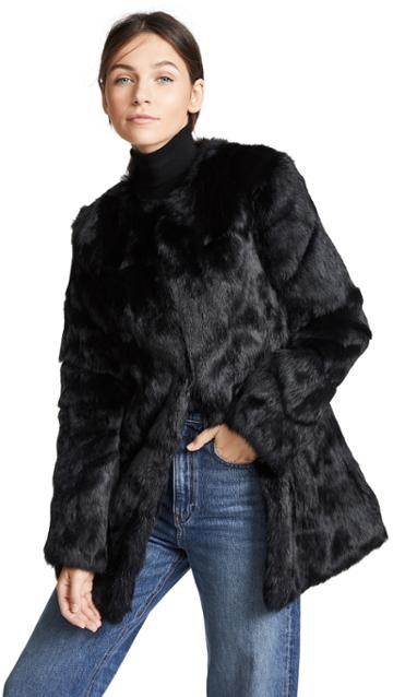 H Brand Alyssa Rabbit Fur Coat