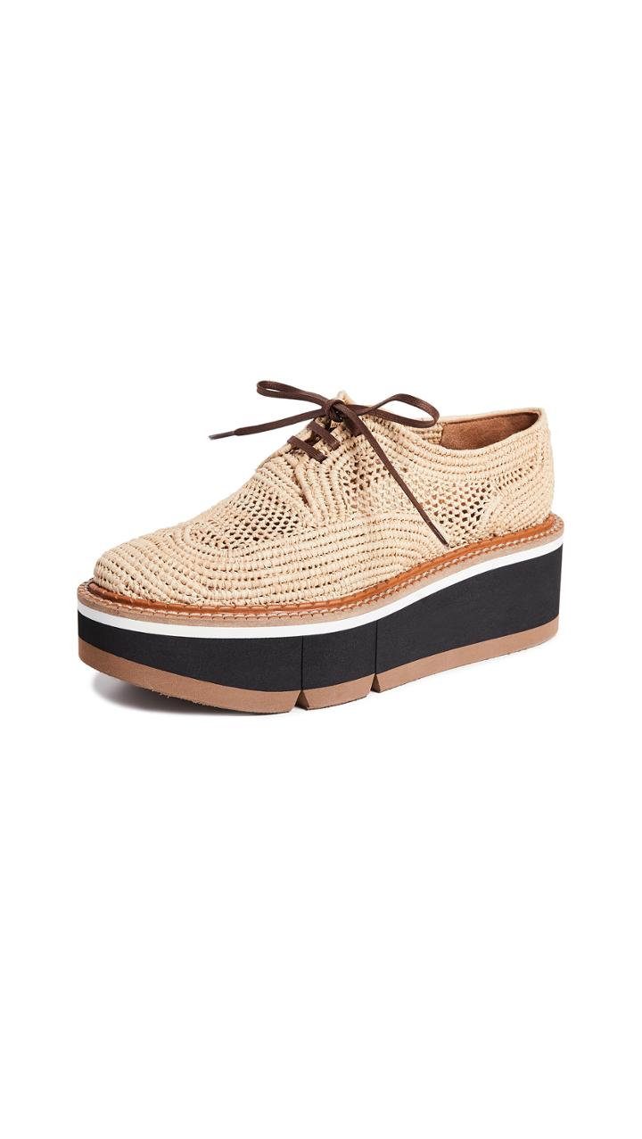 Robert Clergerie Acajou Wedge Oxford Shoes