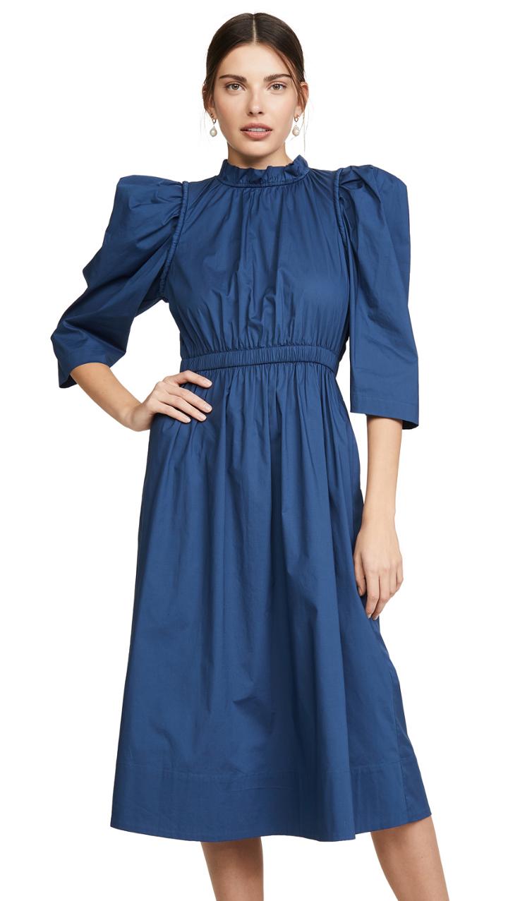 Sea Luna Corded Puff Sleeve Dress