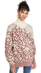 Toga Pulla Mohair Flower Jacquard Knit Pullover