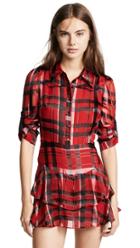 Alice Olivia Hazeline Tiered Shirtdress