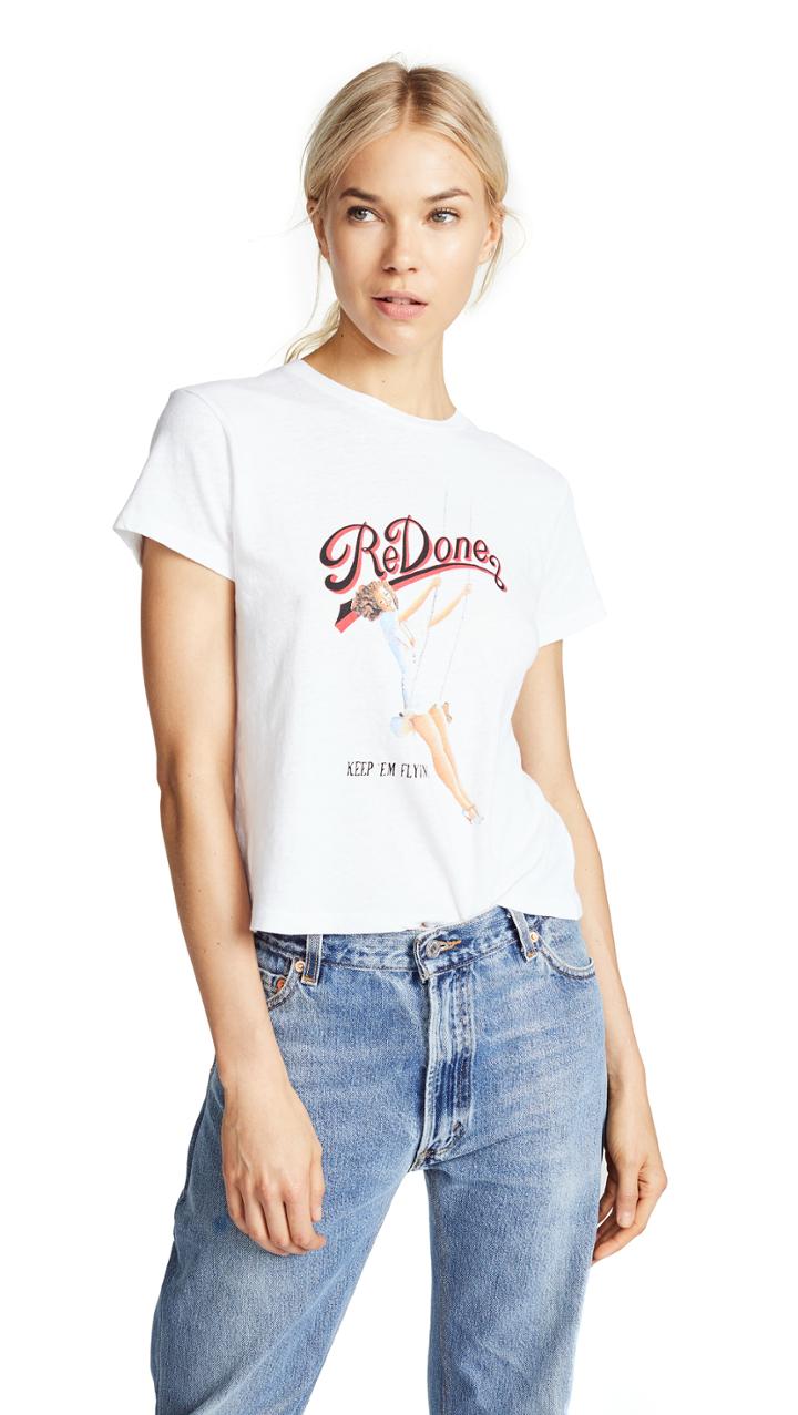 Re Done Classic Tee With Flyer Graphic