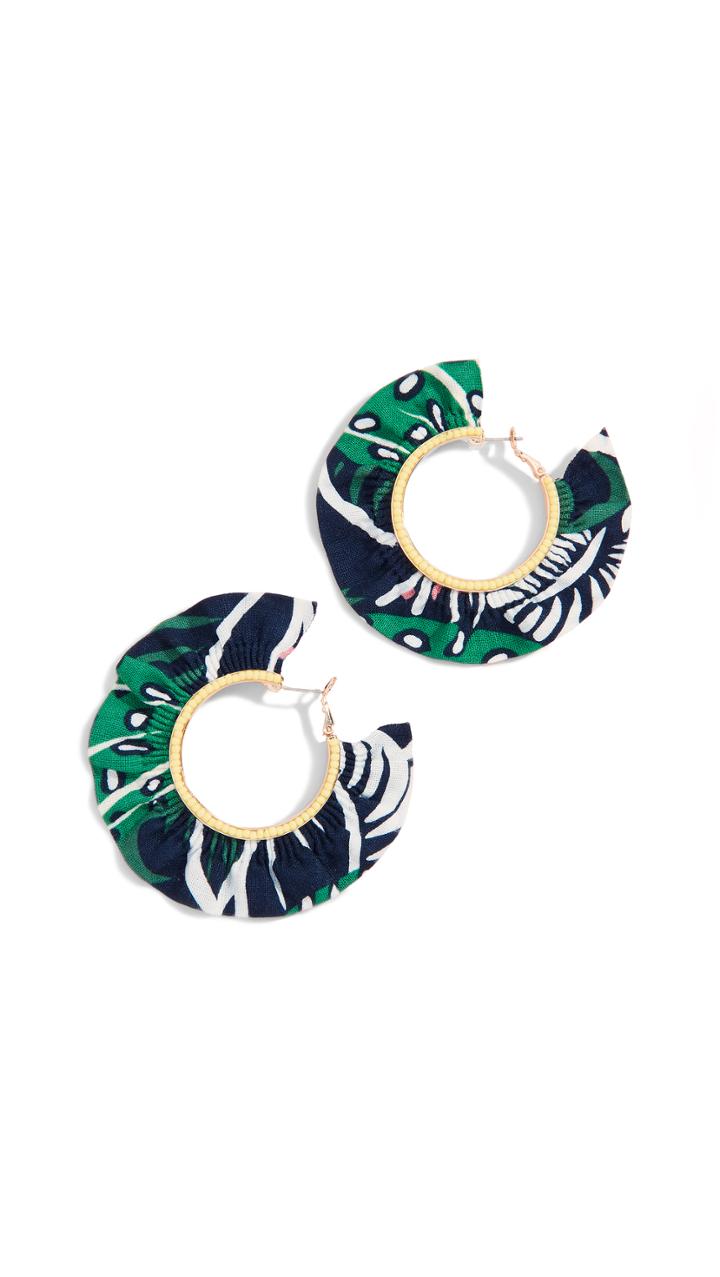 Baublebar Fabric Hoop Earrings